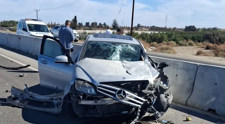  Güzelyurt-Lefke çevre yolunda trafik kazası…4 yaralı