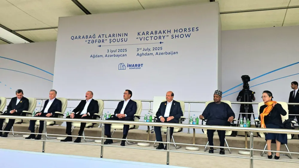 Cumhurbaşkanı Tatar, Azerbaycan’da Atların Zafer Gösterisi’ni izledi